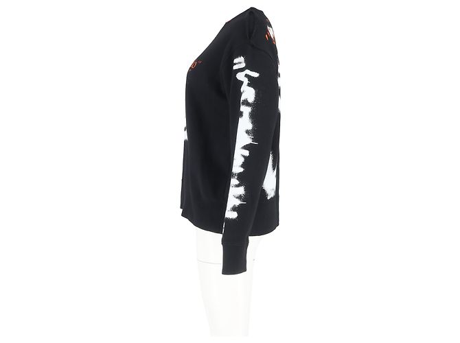 Off White Off-White Diag Cartoon Langarm-T-Shirt aus schwarzer Baumwolle - Ansicht 5