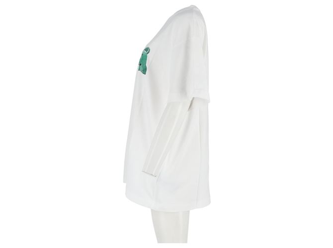 T-shirt Palm Angels con stampa orso in cotone bianco - vista 5