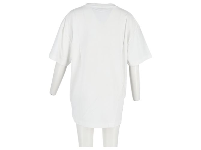 T-shirt Palm Angels con stampa orso in cotone bianco - vista 6