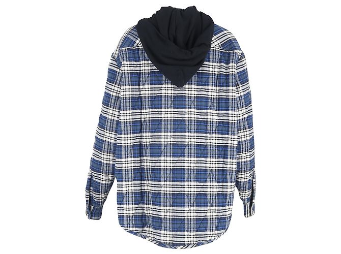 Off White Off-White Flanelljacke aus blauer Baumwolle - Ansicht 3