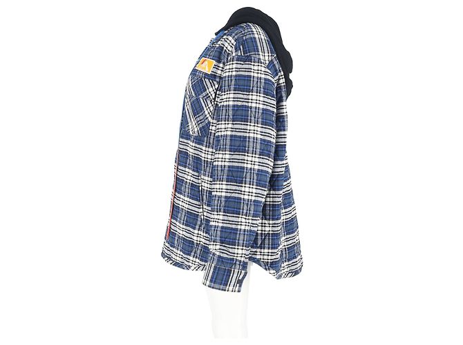 Off White Off-White Flanelljacke aus blauer Baumwolle - Ansicht 5