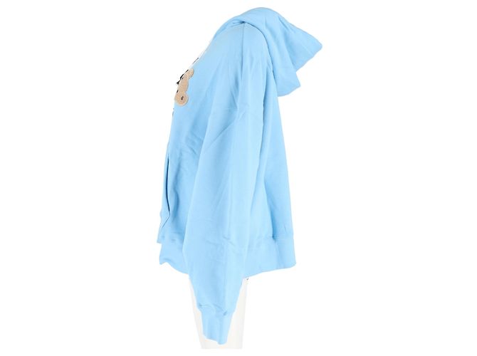 Sudadera con capucha Palm Angels Bear en algodón azul claro - vista 5