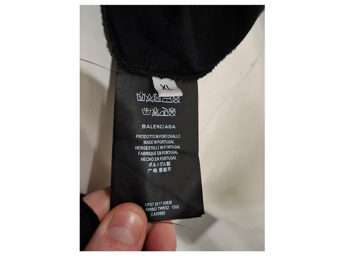 Camiseta con logo impreso Sinners Balenciaga en algodón negro - vista 10