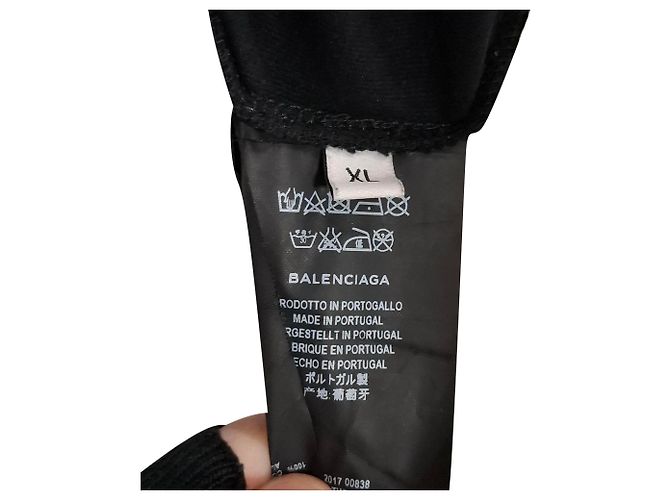 Camiseta con logo impreso Sinners Balenciaga en algodón negro - vista 4
