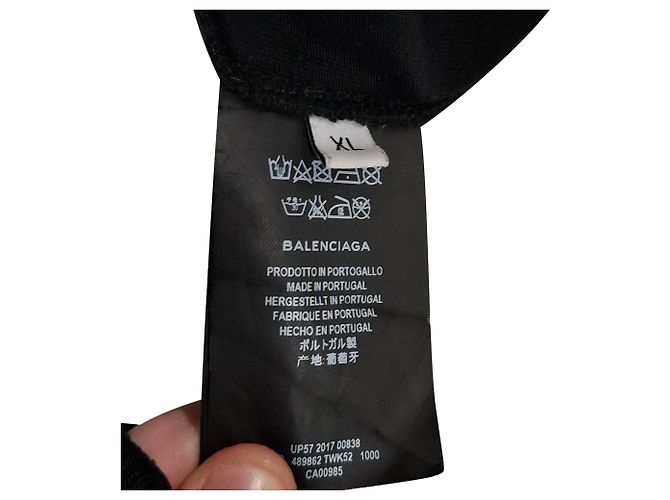 Camiseta con logo impreso Sinners Balenciaga en algodón negro - vista 5