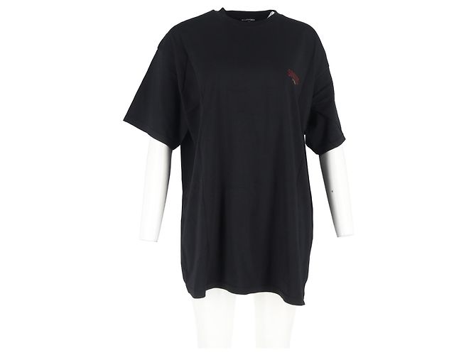 Camiseta con logo impreso Sinners Balenciaga en algodón negro - vista 6