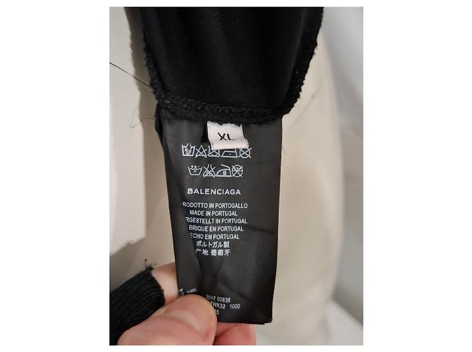 Camiseta con logo impreso Sinners Balenciaga en algodón negro - vista 9