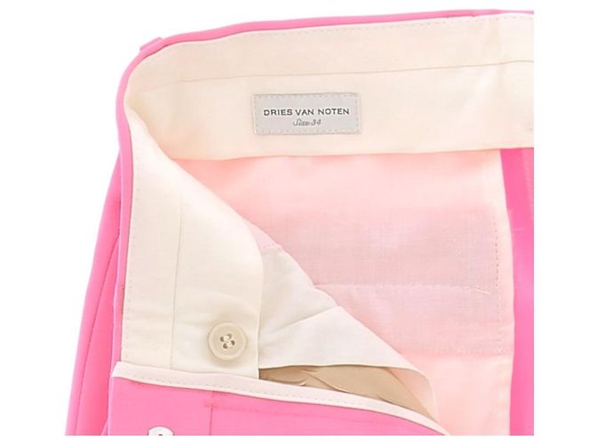 Hose DRIES VAN NOTEN T.FR 34 Polyester Pink - Ansicht 5