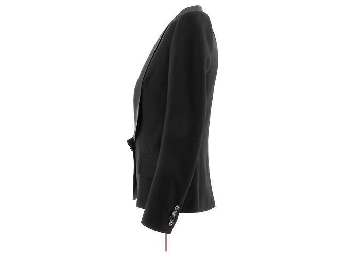 BALMAIN Jacken T.FR 36 Wolle Schwarz - Ansicht 4