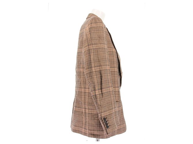 Chaqueta DRIES VAN NOTEN T.FR 38 Algodón Castaño - vista 3