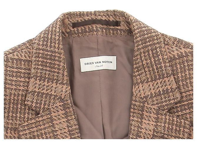 Chaqueta DRIES VAN NOTEN T.FR 38 Algodón Castaño - vista 5