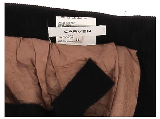 Faldas CARVEN T.FR 38 Lana Negro - vista 8