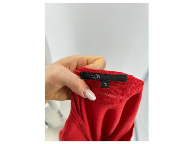 MAJE Tricot T.International TAILLE UNIQUE Soie - vue 6