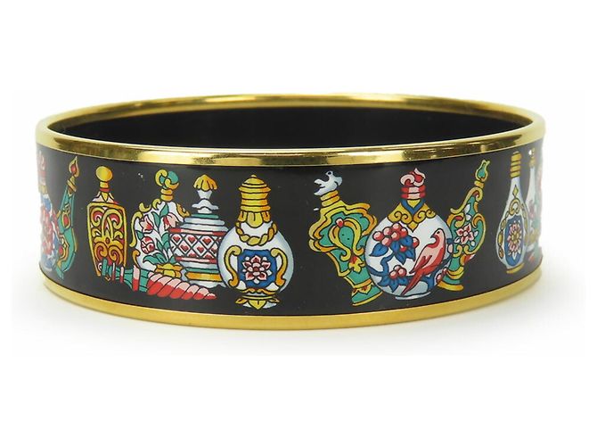 Hermès Bracciale in cloisonné nero e multicolore di Hermes - vista 2