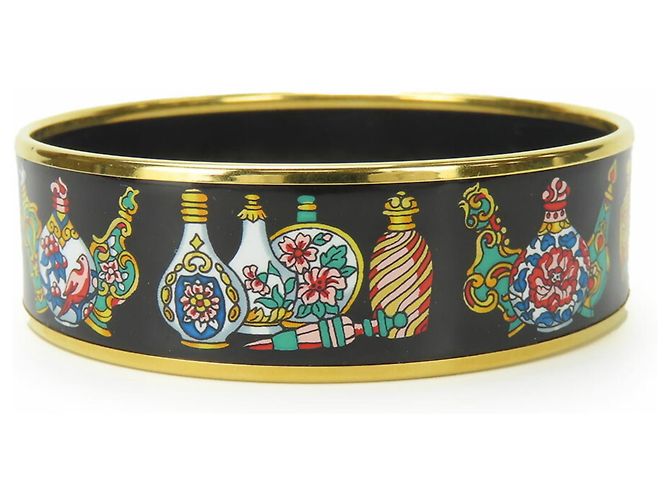 Hermès Bracciale in cloisonné nero e multicolore di Hermes - vista 3