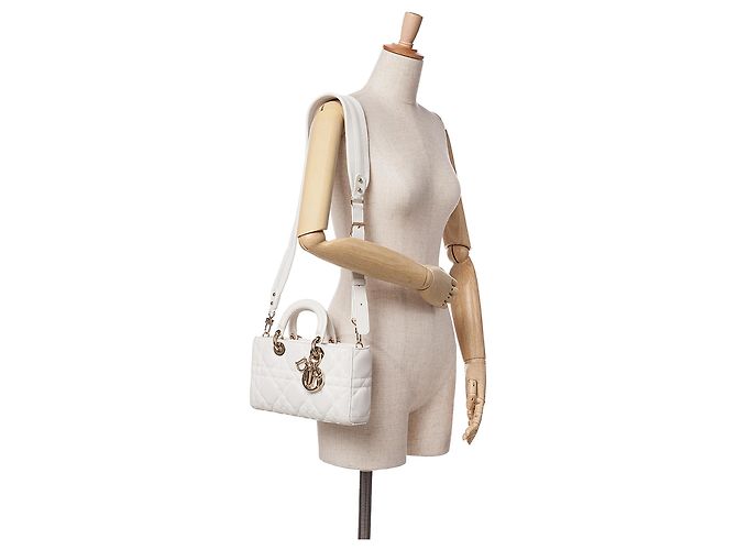 Dior Weiß Mittel Technischer Stoff Macrocannage Lady D Joy - Ansicht 10