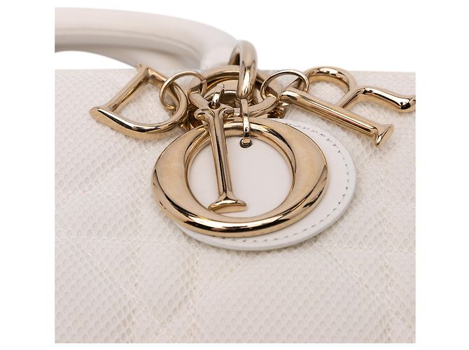 Dior Weiß Mittel Technischer Stoff Macrocannage Lady D Joy - Ansicht 6