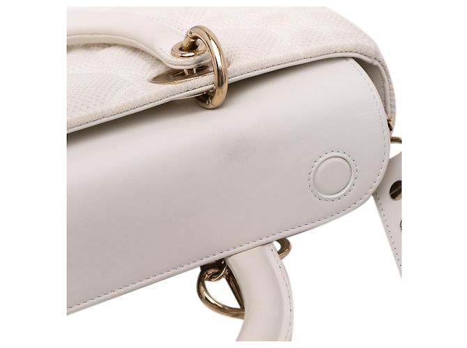 Dior Weiß Mittel Technischer Stoff Macrocannage Lady D Joy - Ansicht 8