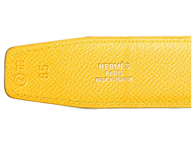 Cinturón reversible Constance H en Courchevel verde de Hermès - vista 4