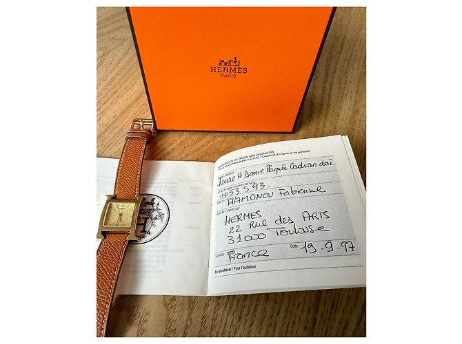 Hermès Heure H Uhr gold 25mm camel Kamel - Ansicht 12