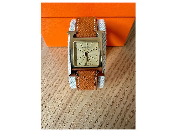 Hermès Heure H Uhr gold 25mm camel Kamel - Ansicht 2