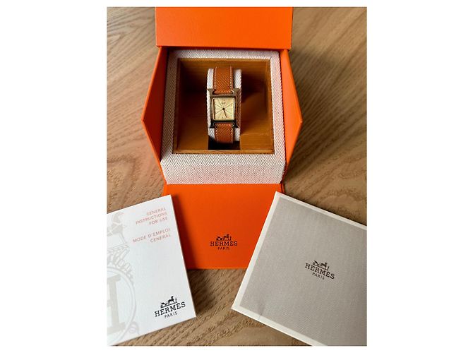 Hermès Heure H Uhr gold 25mm camel Kamel - Ansicht 3