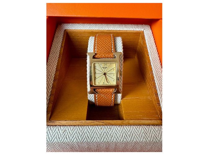 Hermès Heure H Uhr gold 25mm camel Kamel - Ansicht 4