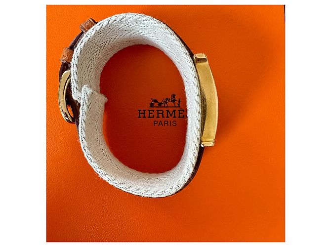 Hermès Heure H Uhr gold 25mm camel Kamel - Ansicht 5