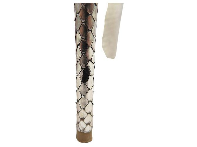 CHRISTIAN LOUBOUTIN SIMPLE PUMP 39.5 SILBER PYTHON BOX SCHUHE - Ansicht 12