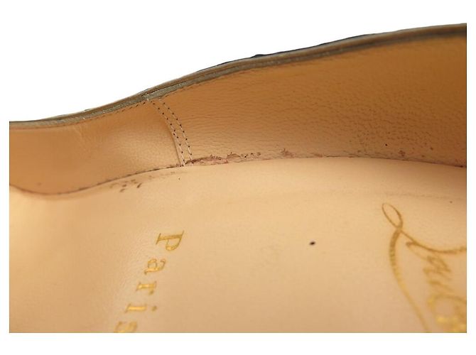 CHRISTIAN LOUBOUTIN SIMPLE PUMP 39.5 SILBER PYTHON BOX SCHUHE - Ansicht 13