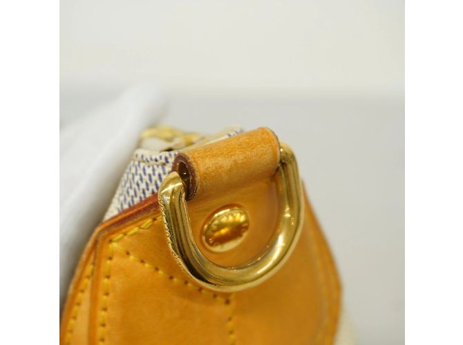 Borsa Tote Louis Vuitton Damier Azur Evora MM Bianco - vista 13