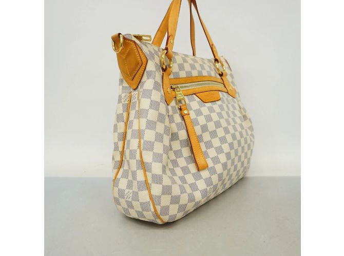 Borsa Tote Louis Vuitton Damier Azur Evora MM Bianco - vista 2
