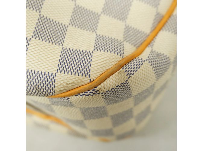 Borsa Tote Louis Vuitton Damier Azur Evora MM Bianco - vista 6