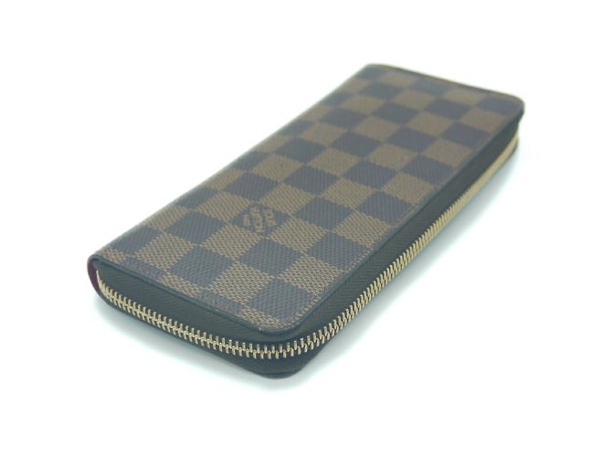 Cartera Larga Louis Vuitton Clemence Castaño Fucsia - vista 3