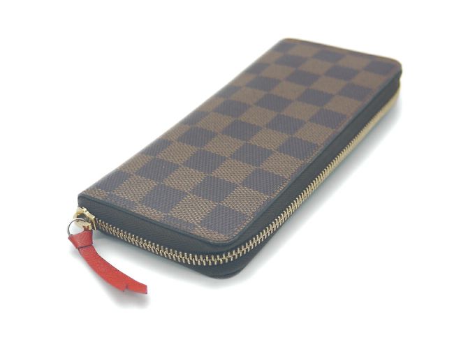 Cartera Larga Louis Vuitton Clemence Castaño Fucsia - vista 4