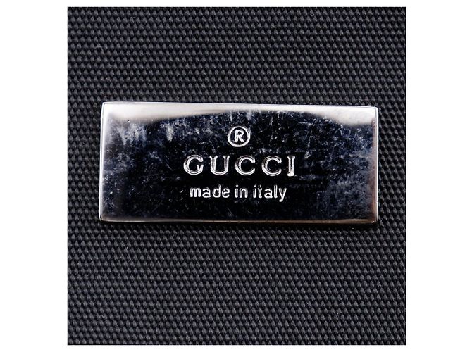 Borsa a spalla in nylon nero Gucci - vista 9
