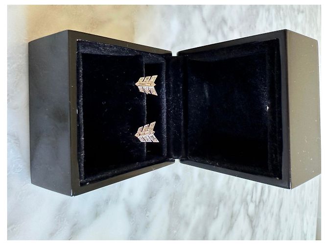 Autre Marque Orecchini a lobo Annoushka in oro bianco e diamanti a forma di piuma - vista 4