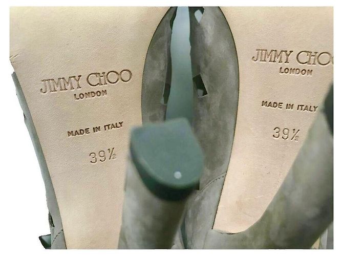 Jimmy Choo Reese Cutout Peeptoe Stiefeletten Grau Wildleder - Ansicht 10