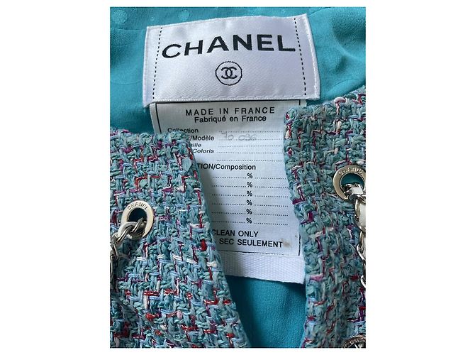 Vestido Chanel de tweed azul - vista 10