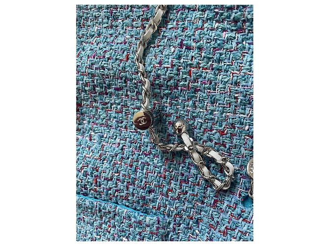 Vestido Chanel de tweed azul - vista 4