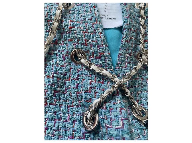 Vestido Chanel de tweed azul - vista 7
