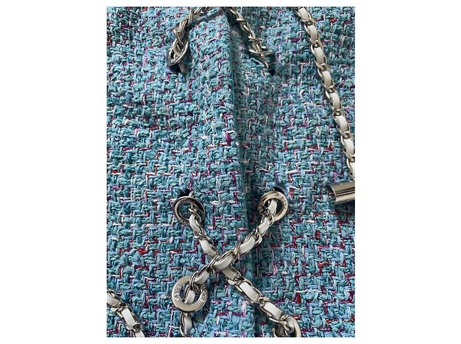 Vestido Chanel de tweed azul - vista 8