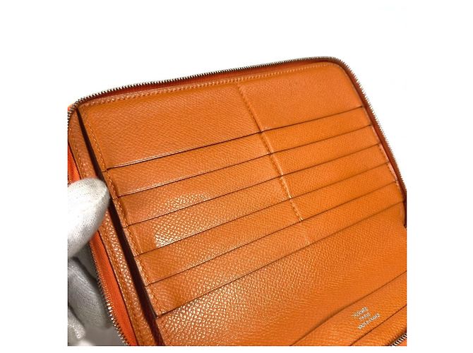 Hermès Hermes Azap Integral Langbörse Orange - Ansicht 10