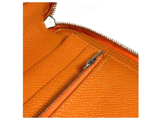 Hermès Hermes Azap Integral Langbörse Orange - Ansicht 12