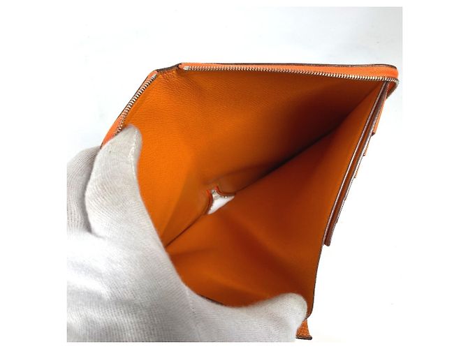 Hermès Hermes Azap Integral Langbörse Orange - Ansicht 14