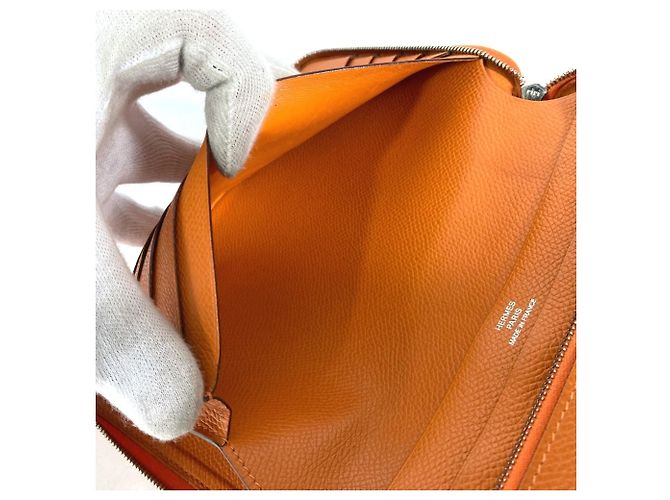 Hermès Hermes Azap Integral Langbörse Orange - Ansicht 15