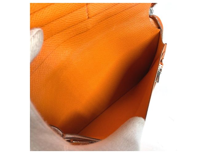 Hermès Hermes Azap Integral Langbörse Orange - Ansicht 16