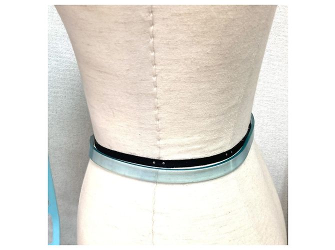Dünner Gürtel mit CC Coco Logo von Chanel 00C Blau - Ansicht 13
