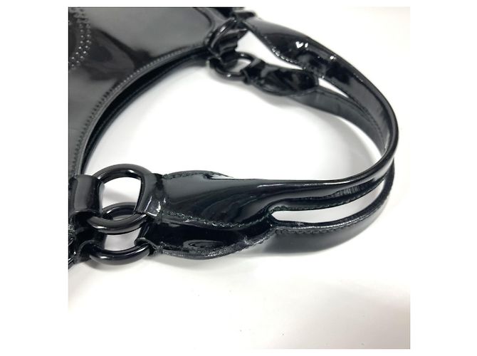 Cartier Marcello Emaille Leder Tote-Handtasche Schwarz - Ansicht 10