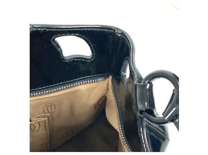 Cartier Marcello Emaille Leder Tote-Handtasche Schwarz - Ansicht 16
